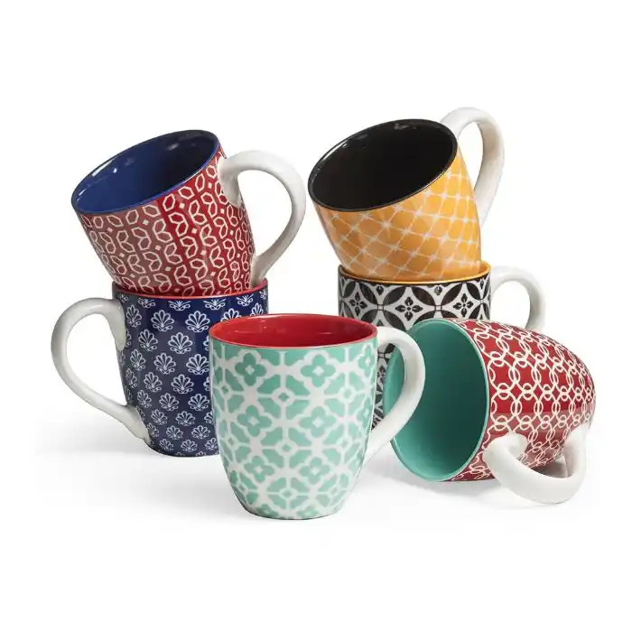 DOWAN-Coffee-Mugs-Set-of-6-16-oz-Large-Porcelain-Mug-Ceramic-Tea-Cups-with-Handle-for-Men-Women-Mug-Gift-Set-Housewarming-Wedding-Gift